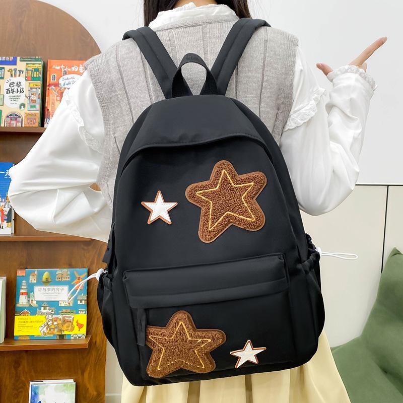 Schoolbag Schoolbag Female Japanese Ins Cute Girl Niche Design Backpack Large Capacity Lightweight Casual Star Backpack