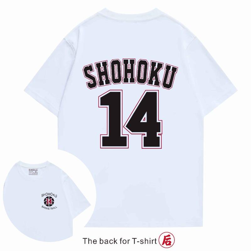 2025 Summer Cotton Slam Dunk T-shirt Japanese Anime Harajuku Sports Short Sleeve Top Printed Streetwear Men and Women Couples