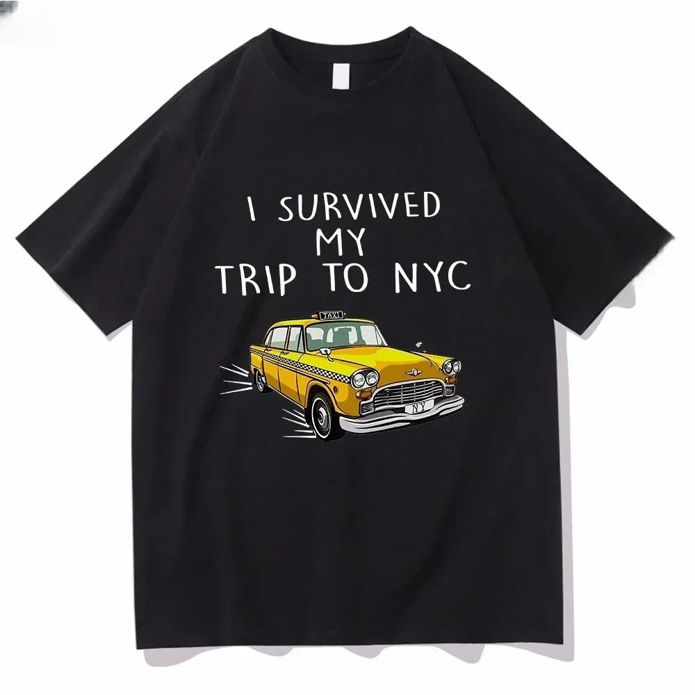Pánské tričko ve stejném stylu jako Tom I Survived My Trip To NYC Potisk Top Ležérní Bavlněné Tričko Unisex Móda Telekineze Tričko