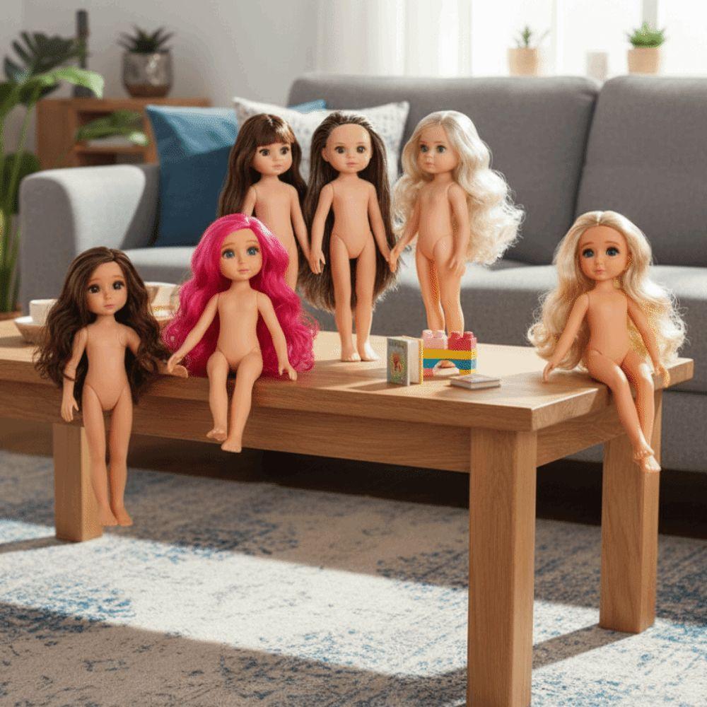 30cm Height Nude Reborn Doll Toy Blonde Hair Humanoid Doll Fashion BJD Girl Doll  DIY Toys