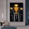 Black Gold Nude Sexy Woman Canvas Paintings On the Wall Art Posters And Prints Gold Face Girl Art Picture Home Wall Decor Cuadro