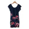 Sexy Floral Bodycon Mini Dress Sleeveless O Neck Holiday Party Short Dress for Women