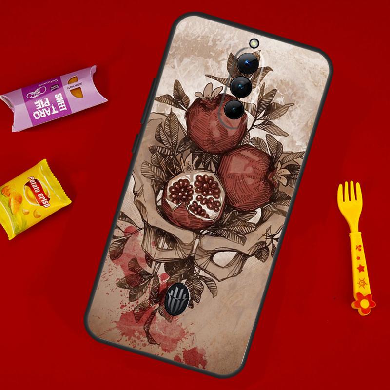 Food Fruit Red Pomegranate Phone Case For ZTE Nubia Red Magic 10 Air 6 7 6S 7S 8S 9S 10S Pro 8 9 10 11 Pro Plus Cover