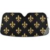 Black Leopard Car Windshield Sun Shade N Animal Skin Print Foldable UV Ray Sun Visor Protector Sunshade To Keep Your Vehicle Cool (55" X 27.6")