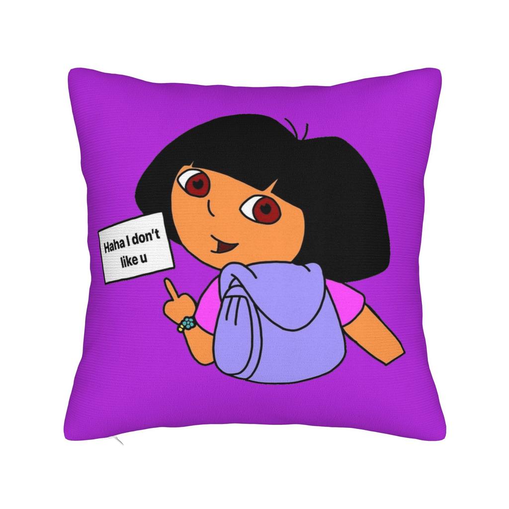 DDoras  and Boots Square Pillowcases Polyester Couch  Cushion Case Creative Decor Pillow Cover 4040