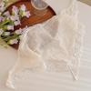 French Style Lace Flower Pattern Triangular Scarf Headband Lolita Silk Scarf Headdress Turban Women'S  Hair Accessories