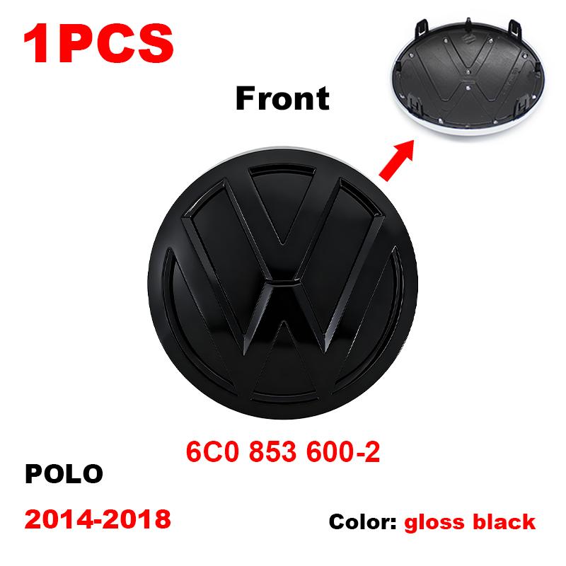 MPSGW1 1pcs 6C0 853 600 For VW Polo 2014-2018 Car Logo Emblem Hood Front And Rear Tail Mark Rear Badge Modification Accessories