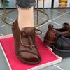 Frühlingsschuhe, Damenschuhe, neue Retro-Ethno-Schuhe, flache Schuhe im Stil der mittelalten Mutter, Lederschuhe aus echtem, weichem Leder, runde Zehenpartie