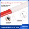 White Heat Shrink Tubing with Adhesive, 3/4x Shrinkage for Data Cable Protection, 3x4x Double-Wall Insulating Sleeve