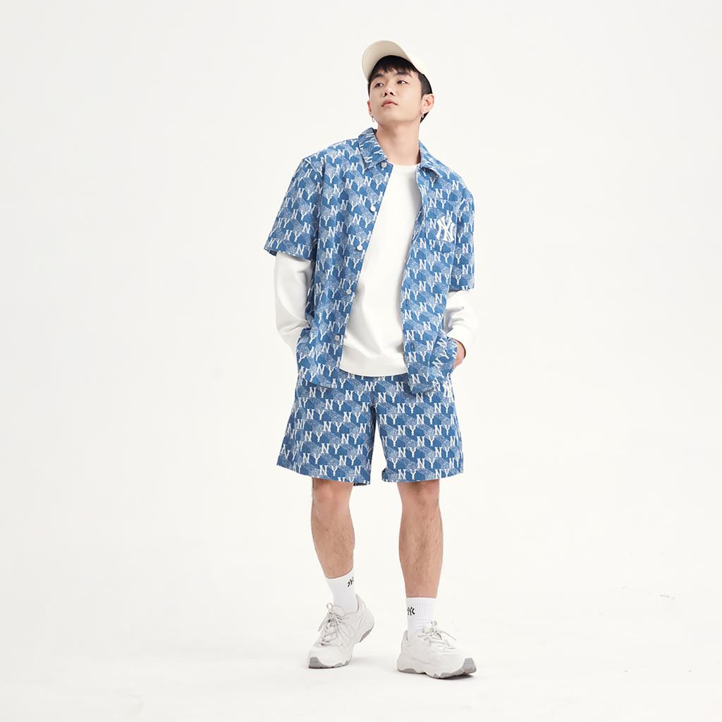 New MLB Presbyopia Shirt Men's Sky Blue 3LDRM0633-50SBL