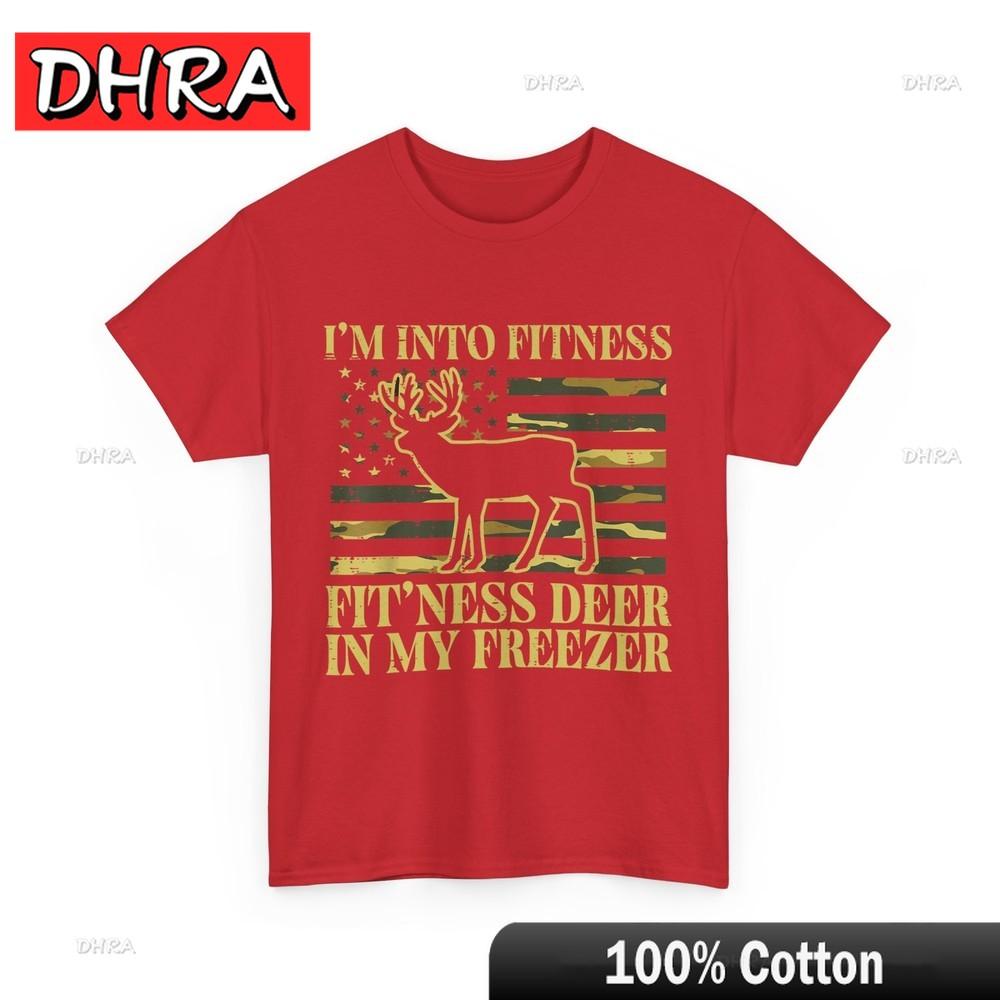Hunting Im Into Fitness Fit Ness Deer Freezer Unisex WOMEN Kids TShirt Stylish Tshirts Stylish Retro Casual Shirt Vintage Anime S