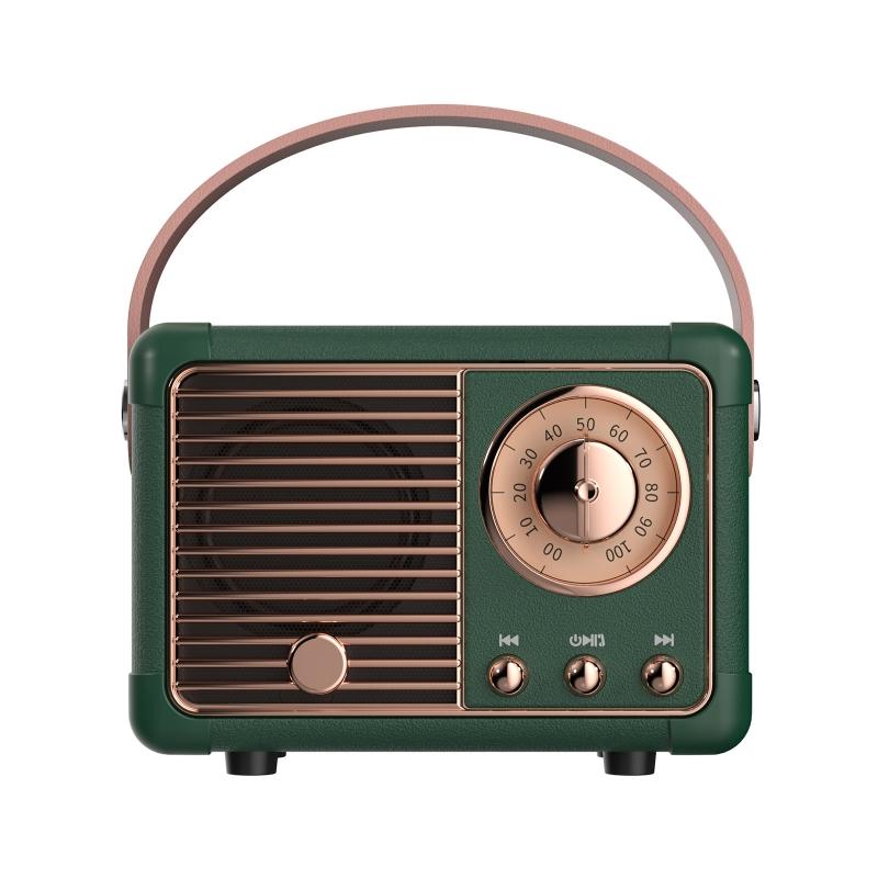 Retro Bluetooth-compatible Radio with Built-in Speaker 2CH HM11 Portable Music Player Elegant & Vintage for Home