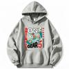 Anime One Piece Gear 5 Luffy Print Hoodie, Loose Fit Pullover Sweatshirt, Trendy Hooded Top for Daily Wear & Manga Enthusiasts