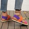 Women's Fashion Trend Anti-slip Wear-resistant Multi-color Matching Elastic Flat Sandals