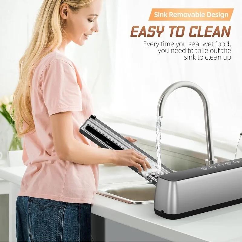 Food Vacuum Sealer Machine Automatic Sealing System for Food Storage Dry and Wet Food Modes LED Indicator Automatic Sealers