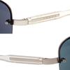 Used PRADA sunglasses silver clear navy half rim ladies men unisex unisex