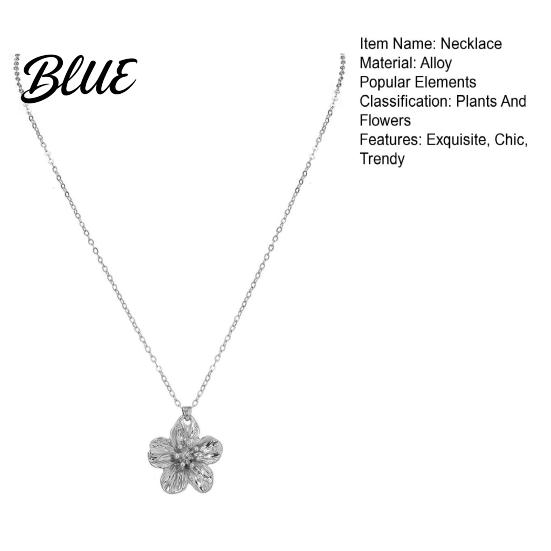 High-quality Necklace Flower for Women Metal Pendant Charming Hypoallergenic Jewelry