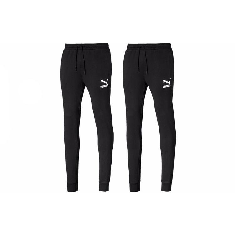 PUMA Regular Track Sweatpants Black White Men s 595894-01 M
