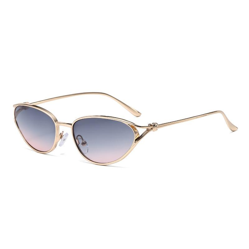 2026 New Metal Cat-Eye Frame Sunglasses for Women UV400 Outdoor Travel UV-Protective Eyewear Trendy Street Style Shades