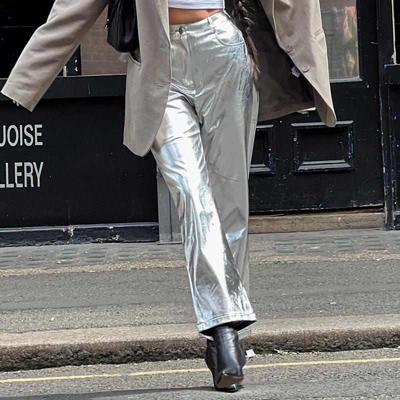 Women's Autumn and Winter High Waist Casual Solid Colour Pants