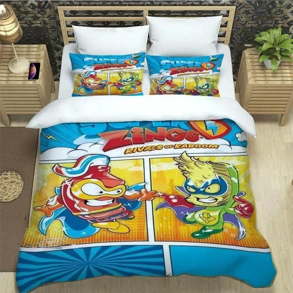 S-Superzings Bedding Sets S-Superzings Pattern Duvet Cover Set Gifts For Kids Bedroom Decor Kid Birthday Gift Birthday Decor