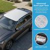 Reflective Car Windshield Cover Quilted Silver Panel for Outdoor Parking Sun Shade Snow Ice and Debris Defense