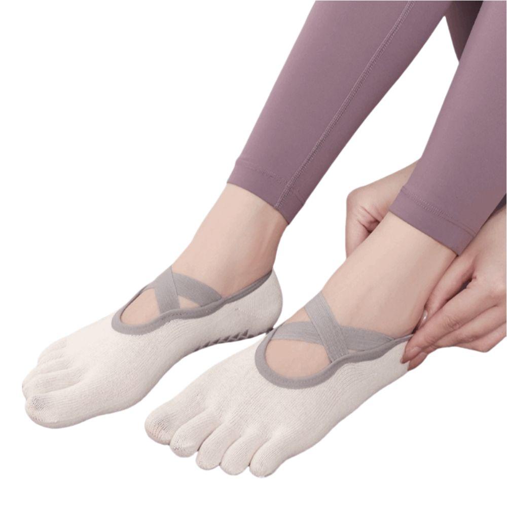 Breathable Five-Finger Socks Anti-slip Grip Pilates Boat Socks New Yoga Socks  for Home Exercise
