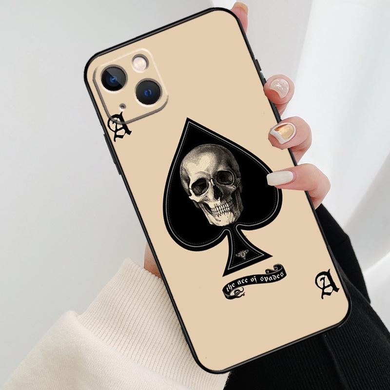 Pik-Ass Poker Handyhülle Für iPhone 17 Pro Max 16 15 11 13 12 14 Pro Max mini 15 16 Plus 16e 17 Air Cover