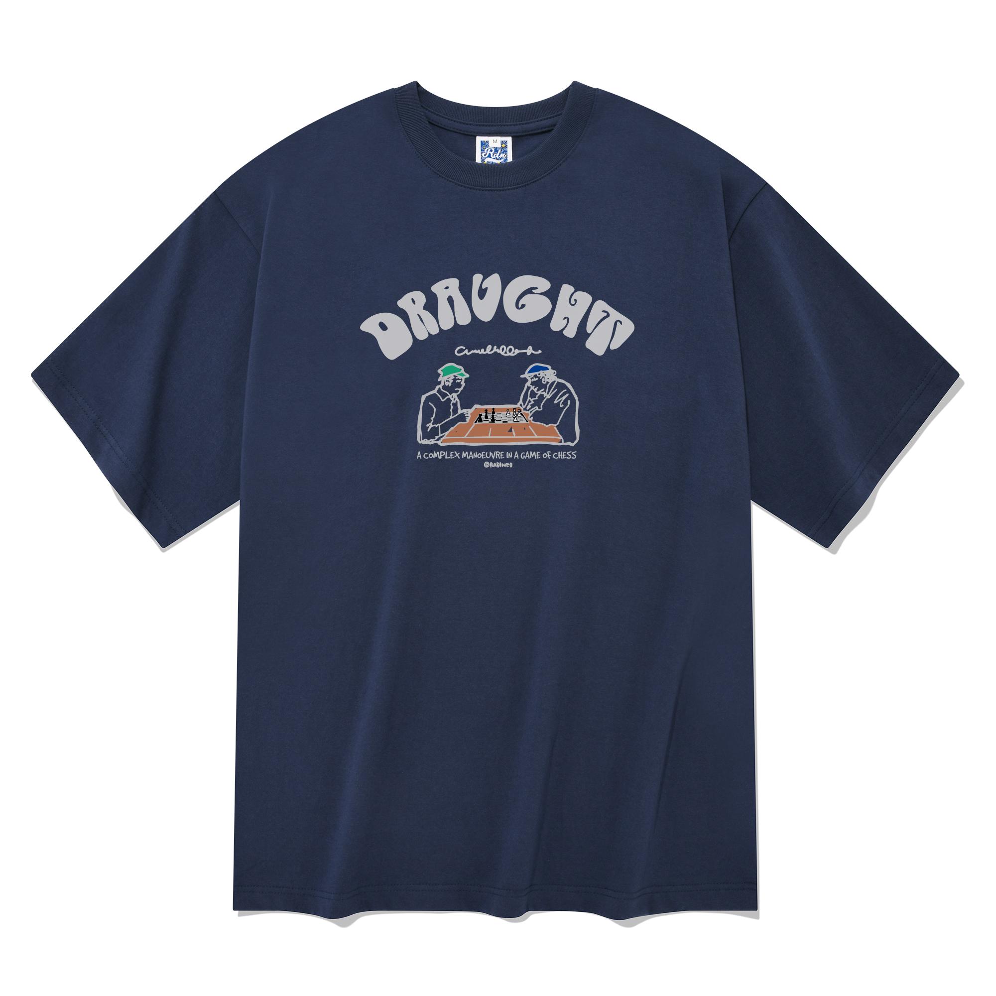 Radineo Chess Game Short Sleeve T-Shirt Navy L
