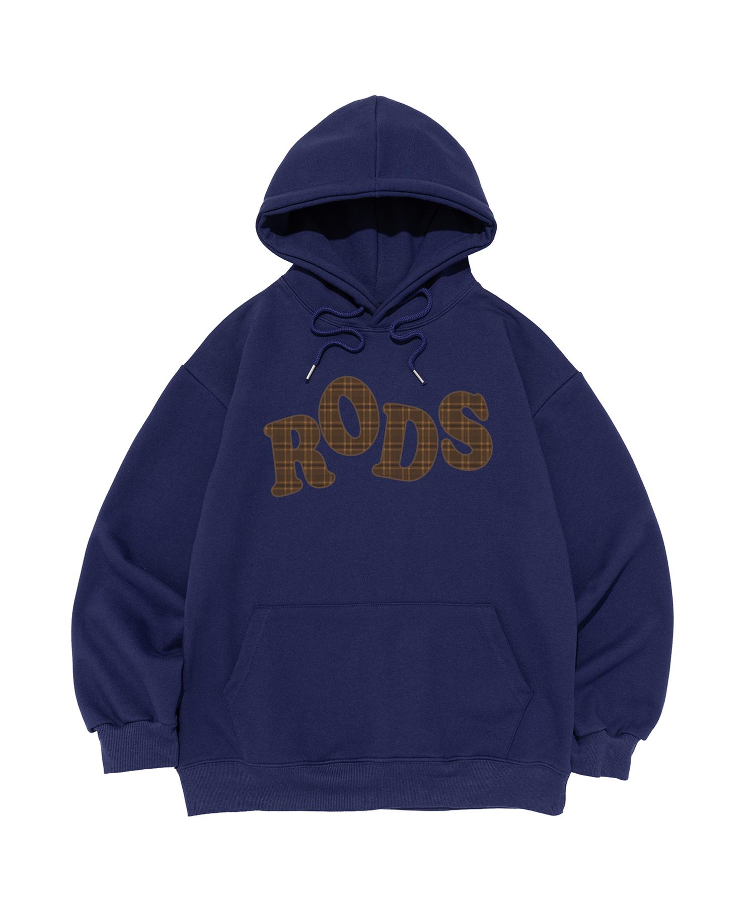 Толстовка с капюшоном Road Road Rods Большой логотип Клетка (синий) Blue/S