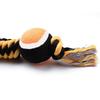 Dog Rope Toys Bite-Resistant Puppy Teething Toys With Double Tennis Balls Heavy Duty Cotton Rope Portable Pet Accessories For