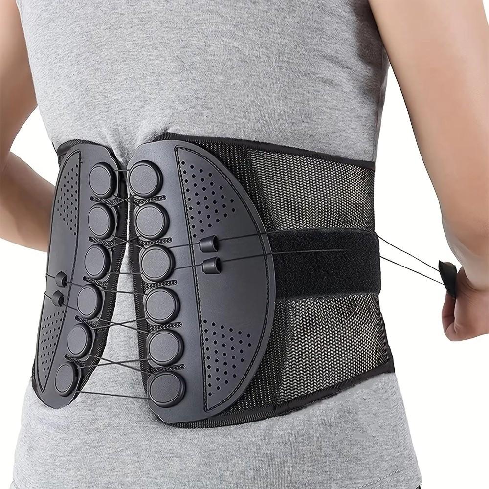 Breathable Mesh Lumbar Support Wrap Double Drawstring Waist Protector Back Brace  Outdoor Hiking