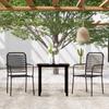 Vidaxl Set di Mobili da Giardino a 3 Pezzi, Nero