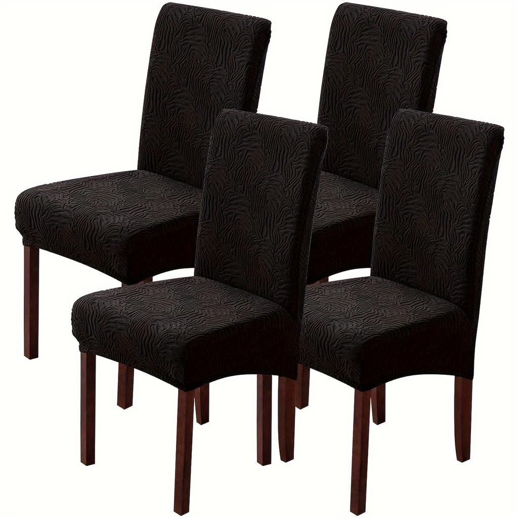 Waterproof Chair Covers for Dining Room, Stretch Jacquard Dining Chair Slipcovers Removable Washable Chair Protector for Kitchen, Hotel, Restaurant