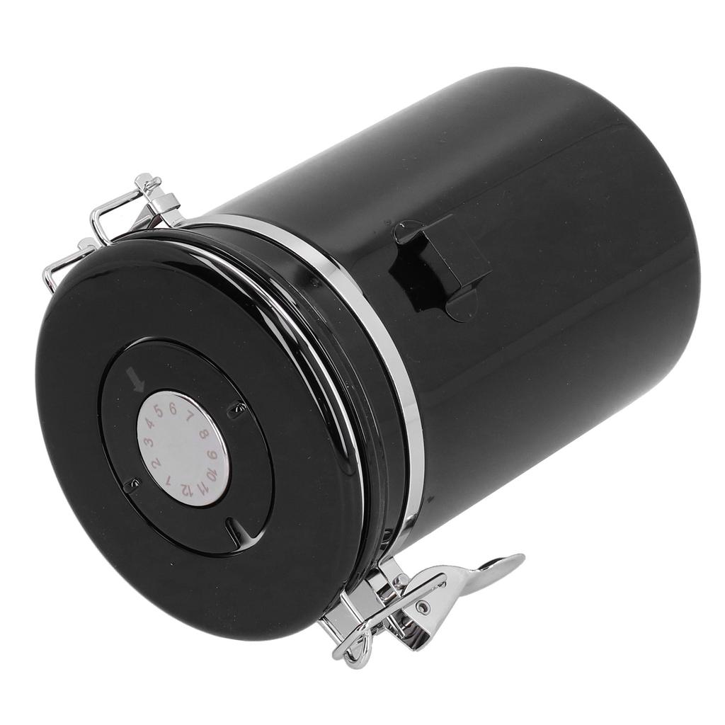 Coffee Beans Canister with Exhaust Valve Stainless Steel Storage Sealing Container with Spoon