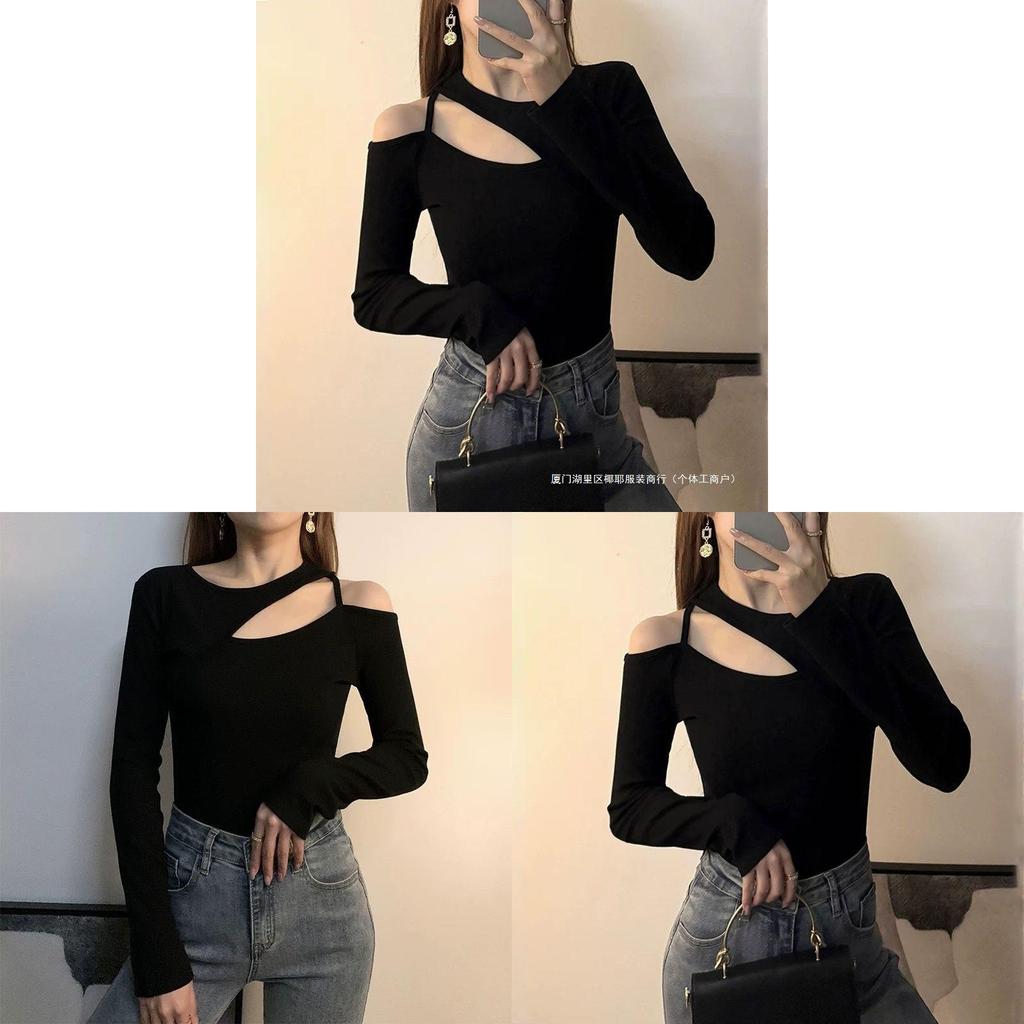 Spring Off Shoulder Tshirt For Women With Embroidered Detailing And Oversize Fit