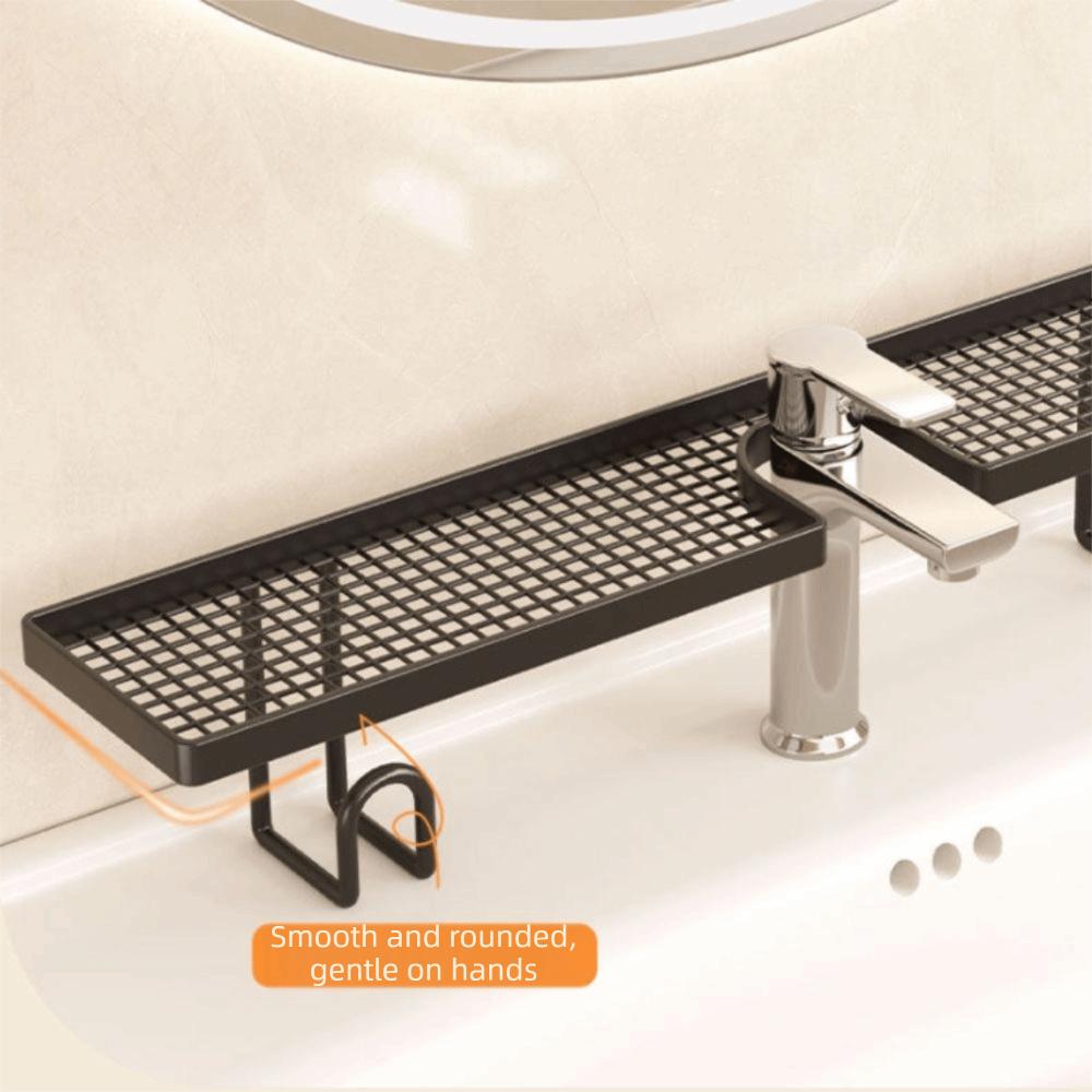 Rustproof Bathroom Storage Rack Large Capacity Faucet Drain Organizer Cosmetics Stand Toilet