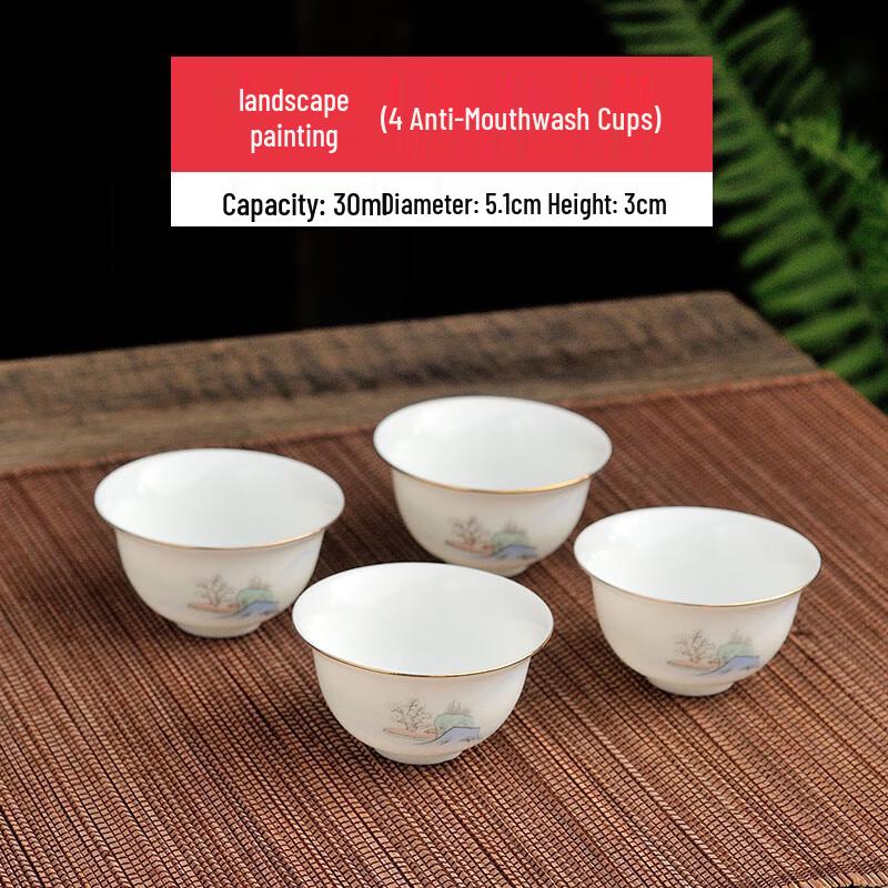 Taozhi White Porcelain Kung Fu Tea Cups