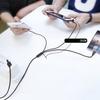 1 In 3/4/5 Out USB To Micro USB Charging Cable Nylon Braide Power Supply Cord Support Quick Charge for Phone Tablets