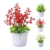 Plastic Artificial Plant Bonsai Delicate Pretty Maintenance Free Fake Berry
