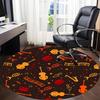 1pc Musical Instruments Chair Carpet for Office, Round Polyester Mat, Indoor Decor for Office, Easycare Fabric, Washable Non-slip Area Carpet
