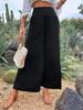 Summer Khaki Casual Cotton Linen High Waist Pants For Women Office Lady Loose Trousers Fashion Solid Baggy Pants Spodnie