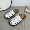 Hausschuhe Damen Neu Sommer Vintage Gewebt Hohl Sandalen Plateausandalen