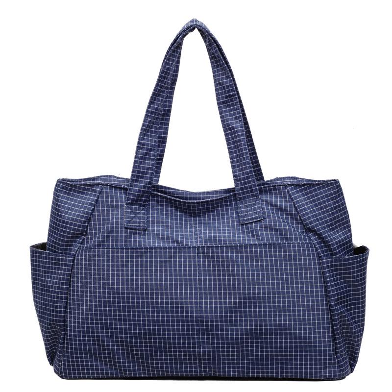 Retro Plaid Women's Large-Capacity Shoulder Tote - Minimalist Fashion Commuter Bag