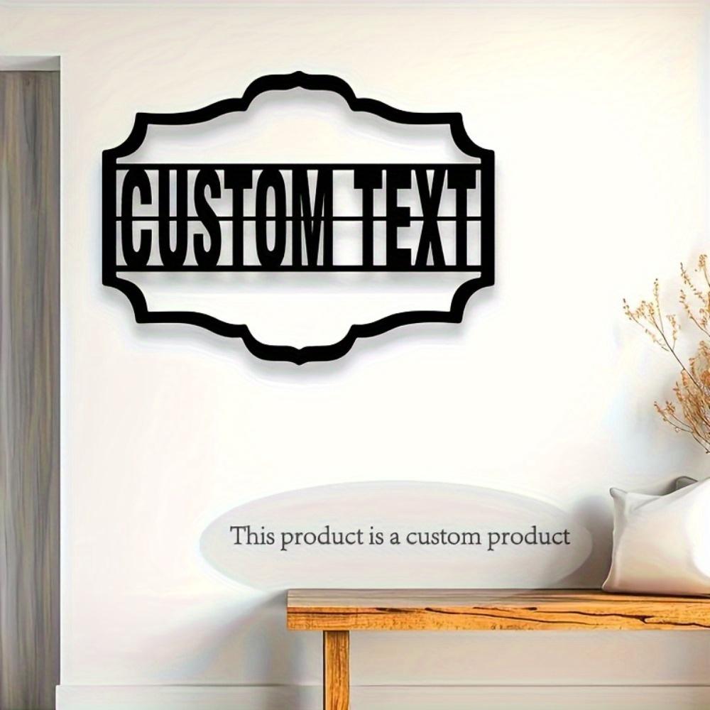 Personalized Metal Door Nameplate, Custom Silver House Initial Sign for Indoor/Outdoor Decor, Rustic, New Home Gift, Wall Art
