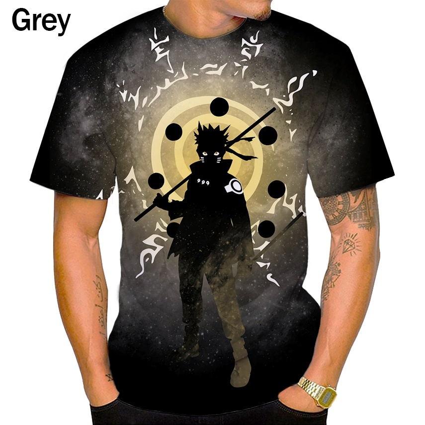 Pánské nové letní oblečení Pouliční oblečení Anime Tričko Naruto pánská košile Krátký rukáv Dres s 3D potiskem