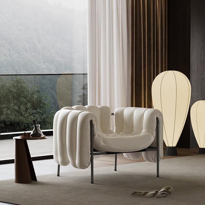 WEZHO French Style Minimalist Puff Armchair