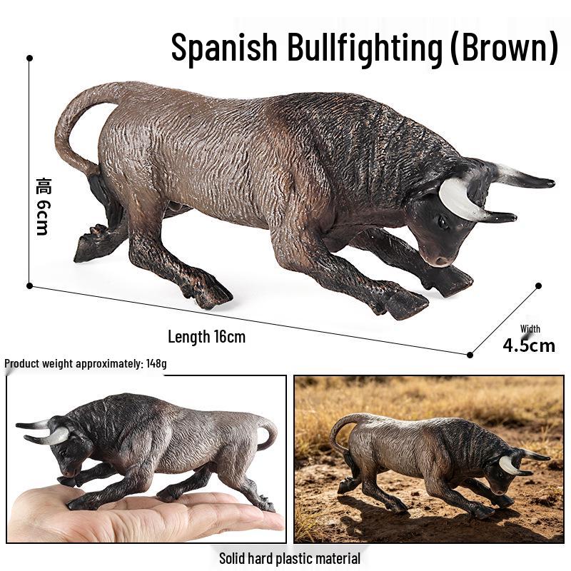 Realistic Farm Animal Model Set: Dairy Cow, Simmental Bull, Yellow Cattle, Fighting Bull, Water Buffalo, Yak
