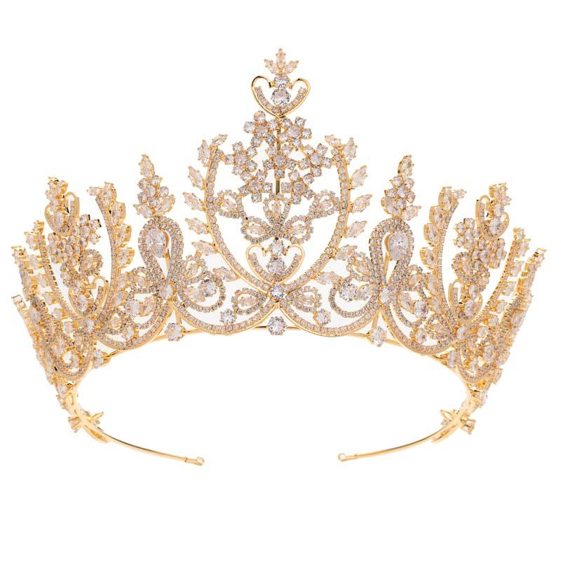 Classic Tiara Fashionable Design CZ Bridal Hair Accessories Anniversary Wedding Party Crowns for Women BC5145 Corona Princesa