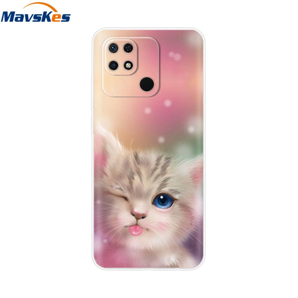 For Redmi 10C Case Clear Heart Flower Soft Silicon Phone Cover For Xiaomi Redmi 10C Coque redmi10C 10 C Fundas Bumper Shockproof